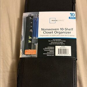 Mainstays Black Nonwoven Closet Organizer